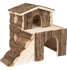 Domek dřevo přírodní House Keldry 25,5x22x20cm Flamingo