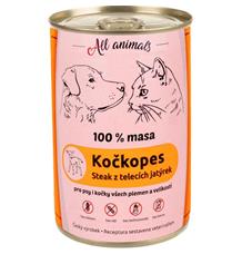 ALL ANIMALS konz. pro psy játrový steak 400g