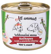 ALL ANIMALS Kočkopes konz. velikonoce králík a smetánka lékařská 