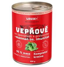 Louie konz.pro psy vepřové,špenát,prebiotika 400g Louie konz.pro psy vepřové,špenát,prebiotika 400g