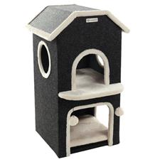 Domek pro kočky dvoupatrový Nordic 80cm Flamingo