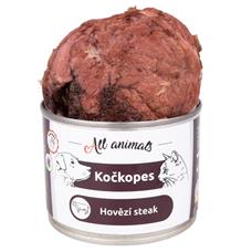 ALL ANIMALS Kočkopes konz. steak z hov.sval. 