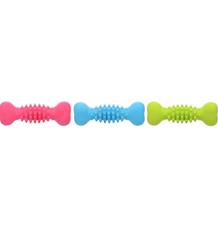 Hračka guma Fuma kost 20,5cm mix barev Flamingo