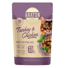 Araton Cat kaps. Sterilised Turkey/Chicken 