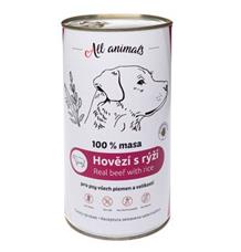 All Animals DOG hovězí mleté s rýží 1200g All Animals DOG hovězí mleté s rýží 1200g