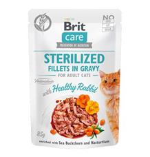 Brit Care Cat Fillets in Gravy Steril Healthy Rabbit 5x85g Brit Care Cat Fillets in Gravy Steril Healthy Rabbit 5x85g