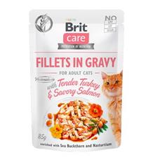 Brit Care Cat Fillets in Gravy Turkey&Salmon