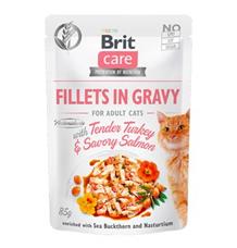 Brit Care Cat Fillets in Gravy Turkey&Salmon