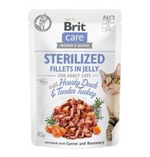Brit Care Cat Fillets in Jelly Steril Duck&Turkey