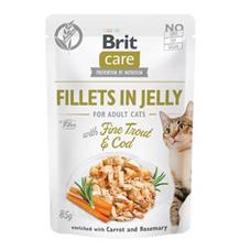 Brit Care Cat Fillets in Jelly with Trout&Cod