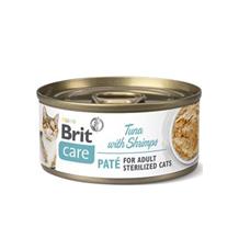 Brit Care Cat konz  Paté Sterilized Tuna&Shrimps