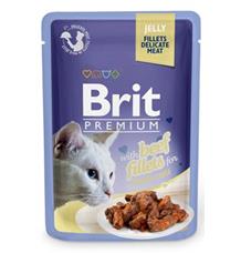 Brit Premium Cat D Fillets in Jelly with Beef
