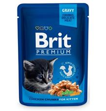 Brit Premium Cat kapsa Chicken Chunks for Kitten 5x100 g Brit Premium Cat kapsa Chicken Chunks for Kitten 5x100 g