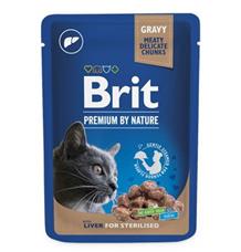 Brit Premium Cat kapsa Liver for Sterilised