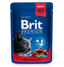 Brit Premium Cat kapsa with Beef Stew & Peas