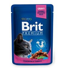 Brit Premium Cat kapsa with Chicken & Turkey 100 g - 1Ks Brit Premium Cat kapsa with Chicken & Turkey 100 g - 1Ks