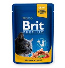 Brit Premium Cat kapsa with Salmon & Trout 100 g - 1Ks Brit Premium Cat kapsa with Salmon & Trout 100 g - 1Ks