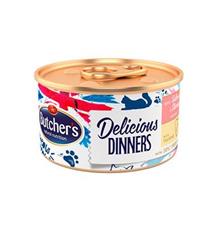 Butcher’s Cat Class.Delic.Dinners losos+krevet konz 85g Butcher’s Cat Class.Delic.Dinners losos+krevet konz 85g