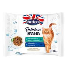 Butcher’s Cat Delic.Dinners moř.ryby/treska kaps 4x100g Butcher’s Cat Delic.Dinners moř.ryby/treska kaps 4x100g