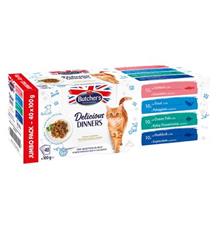 Butcher’s Cat Delic.Dinners rybí výběr v želé 40x100g Butcher’s Cat Delic.Dinners rybí výběr v želé 40x100g