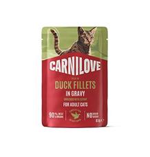 Carnilove Cat Pouch Gravy Duck+Catnip 85g