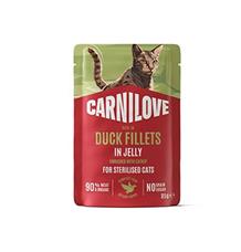 Carnilove Cat Pouch Jelly Duck+Catnip Steril.  85g