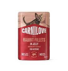 Carnilove Cat Pouch Jelly Rabbit+Marigold Kittens 85g