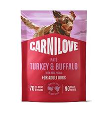 Carnilove Dog Pouch Paté Turkey&Buffalo+Rose 300g