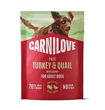 Carnilove Dog Pouch Paté Turkey&Quial+Carrot 