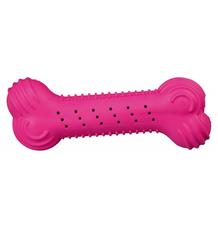 Chrastící kost přírodní guma 11 cm Chrastící kost přírodní guma 11 cm