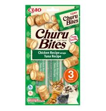 Churu Cat Bites Chicken wraps&Tuna Purée 3x10g Churu Cat Bites Chicken wraps&Tuna Purée 3x10g