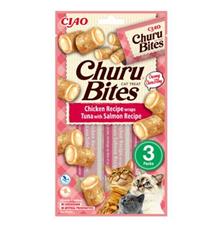 Churu Cat Bites Chicken wraps&Tuna Salmon Purée 3x10g Churu Cat Bites Chicken wraps&Tuna Salmon Purée 3x10g