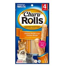 Churu Cat Rolls Chicken wraps&Chicken cream 4x10g