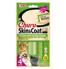 Churu Cat Skin&Coat Chicken with Scallop Recipe 4x14g