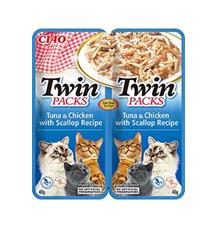 Churu Cat Twin Packs Tuna&Chick & Scallop in Broth 80g