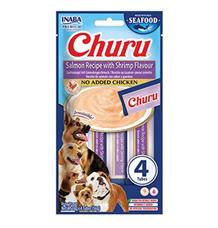 Churu Dog Fish Salmon Recipe with Shrimp Flavour  4x14g