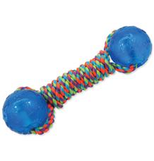 Přetahovadlo DOG FANTASY činka gumová modrá 30 cm