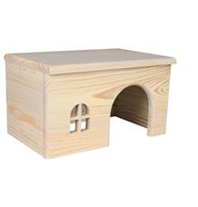 Dř. domek s rovnou střechou pro morčata 28x16x18 cm Dř. domek s rovnou střechou pro morčata 28x16x18 cm