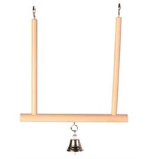 Dřevěná houpačka se zvonkem 12x13 cm TRIXIE 1 ks Dřevěná houpačka se zvonkem 12x13 cm TRIXIE 1 ks