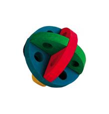 Dřevěný barevný míček na hraní a pamlsky 8 cm