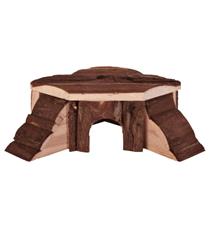Dřevěný domek rohový THORDIS pro myši, křečky 21x7x19/19 cm Dřevěný domek rohový THORDIS pro myši, křečky 21x7x19/19 cm