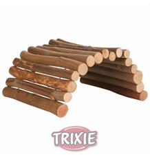 Dřevěný most z kulatých dřívek 22x10 cm pro myši a křečky 1 ks