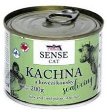 FALCO SENSE Cat kachna a hovězí kousky svaloviny, konzerva