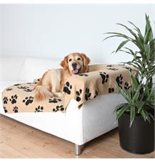 Flaušová deka BARNEY - béžová s černými tlapkami 150x100cm Flaušová deka BARNEY - béžová s černými tlapkami 150x100cm