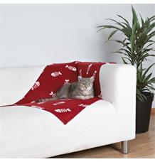 Flaušová deka BEANY - vínová s rybí kostrou 100x70cm Flaušová deka BEANY - vínová s rybí kostrou 100x70cm