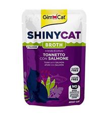 Gimcat ShinyCat kapsa tuňák s lososem ve vývaru 70g