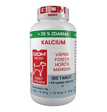 Giom S pes Kalcium 180 tbl + 25% zdarma Giom S pes Kalcium 180 tbl + 25% zdarma
