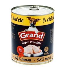 GRAND konz. pes Extra s 1/4 kuřete 850 g GRAND konz. pes Extra s 1/4 kuřete 850 g