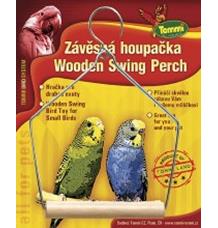 Houpačka malá pro ptáky dřevo - kov 1 ks Houpačka malá pro ptáky dřevo - kov 1 ks