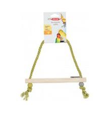 Houpačka pro ptáky dřevěná s provazem 27cm Zolux 1 ks